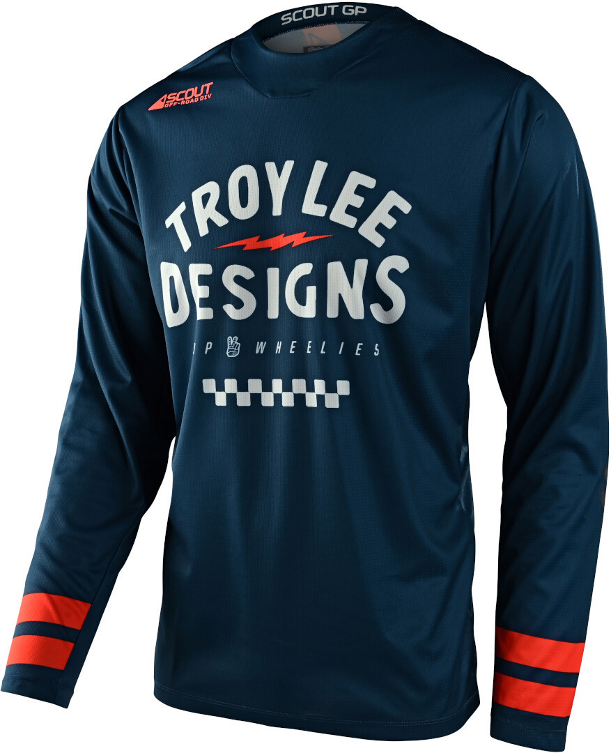 Troy Lee Designs Scout GP Ride On Motocross Jersey, blue-orange, Size S, blue-orange, Size S
