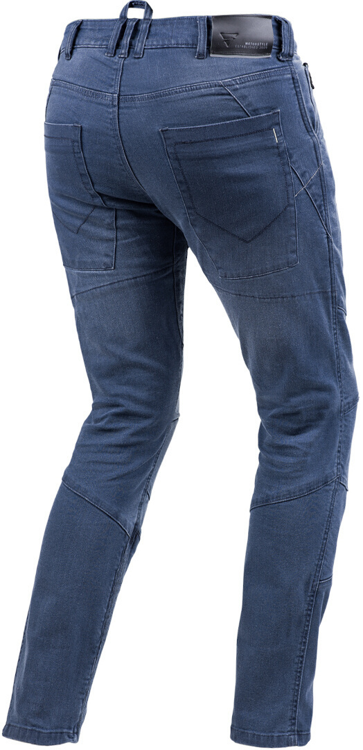 Side view of SHIMA Ghost Motorcycle Jeans, blue, Size 38 for Men