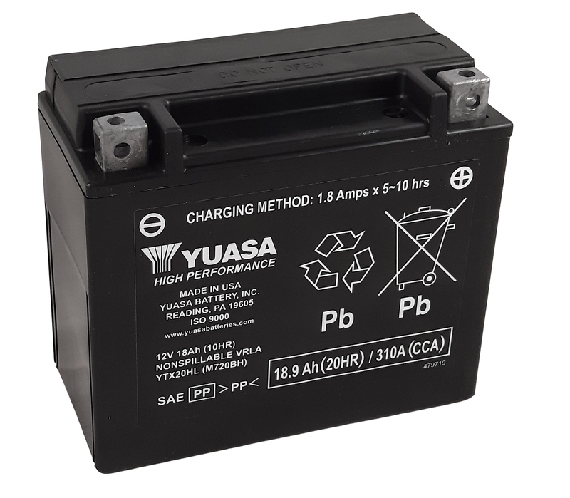 Image of YUASA YuaSA Batteria YUASA W/C Attivata in fabbrica senza manutenzione - YTX20HL FA Batteria ad alte prestazioni esente da manutenzione