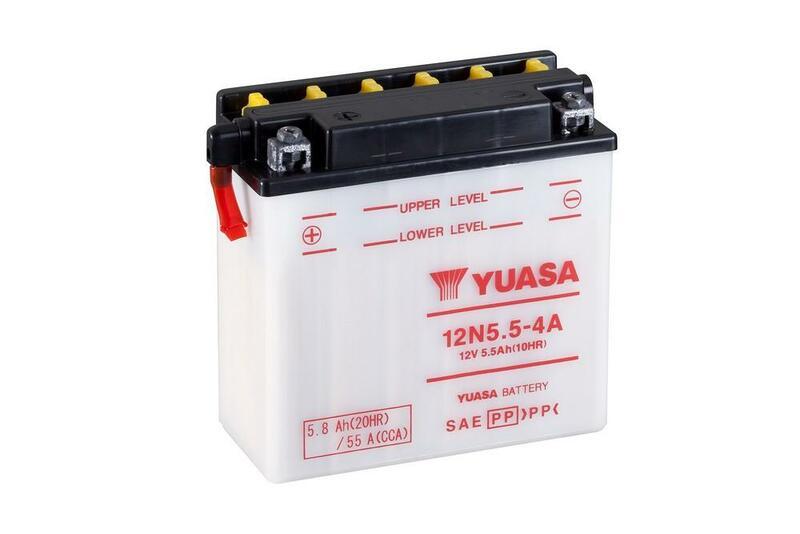 YUASA YUASA Batería YUASA Convencional Sin Acid Pack - 12N5.5-4A Batería sin paquete ácido