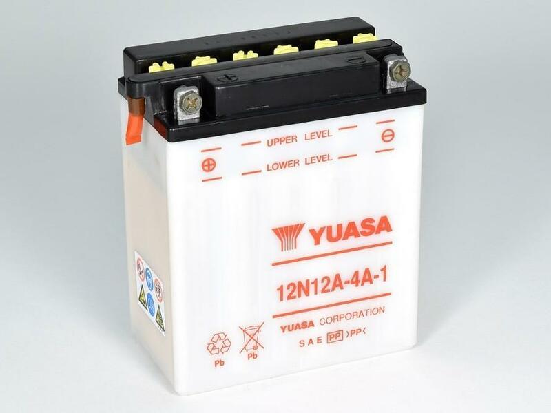YUASA YUASA Tavanomainen YUASA-akku ilman happopakkausta - 12N12A-4A-1 Akku ilman happopakkausta