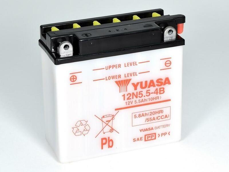 YUASA YUASA Обычная батарея YUASA без кислотного блока - 12N5.5-4B Аккумулятор без кислотной батареи