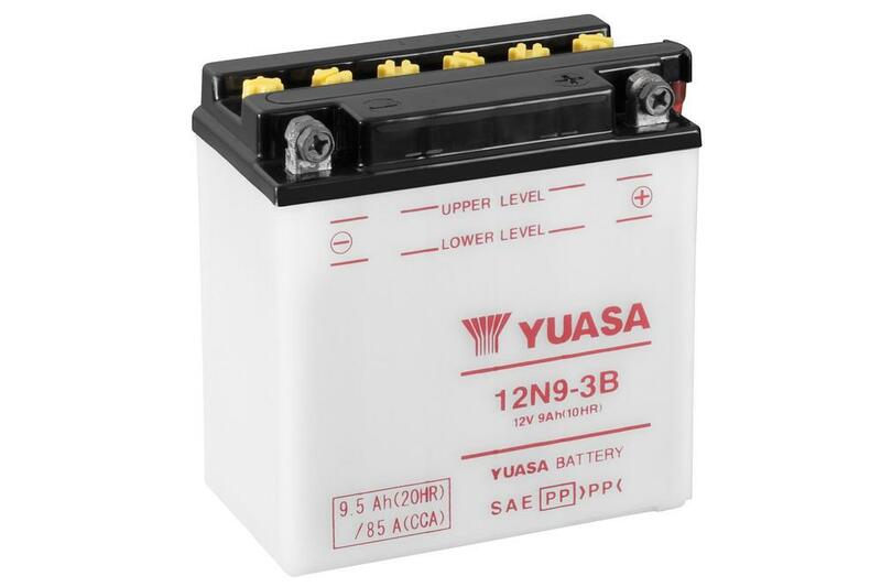 Image of YUASA YUASA Batteria YUASA convenzionale senza acid Pack - 12N9-3B Batteria senza pacco acido, dimensione 135 mm