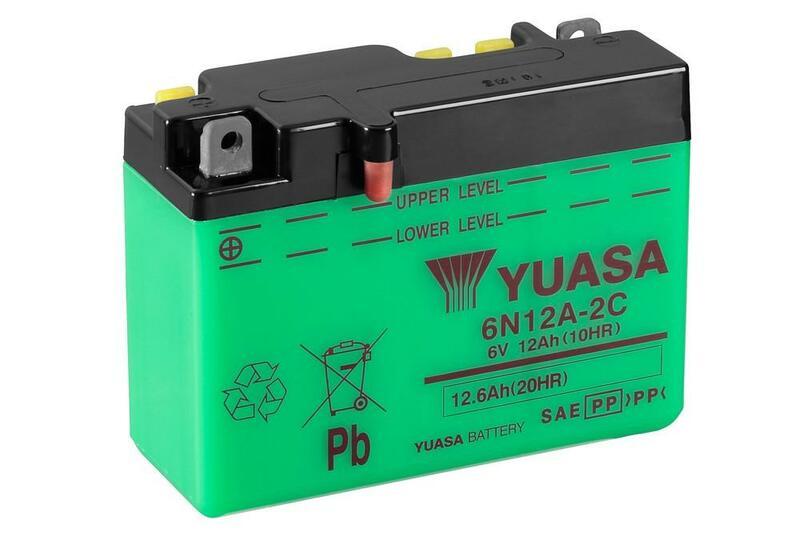 YUASA YUASA Konvensjonelt YUASA-batteri uten syrepakke - 6N12A-2C / B54-6 Batteri uten syrepakke