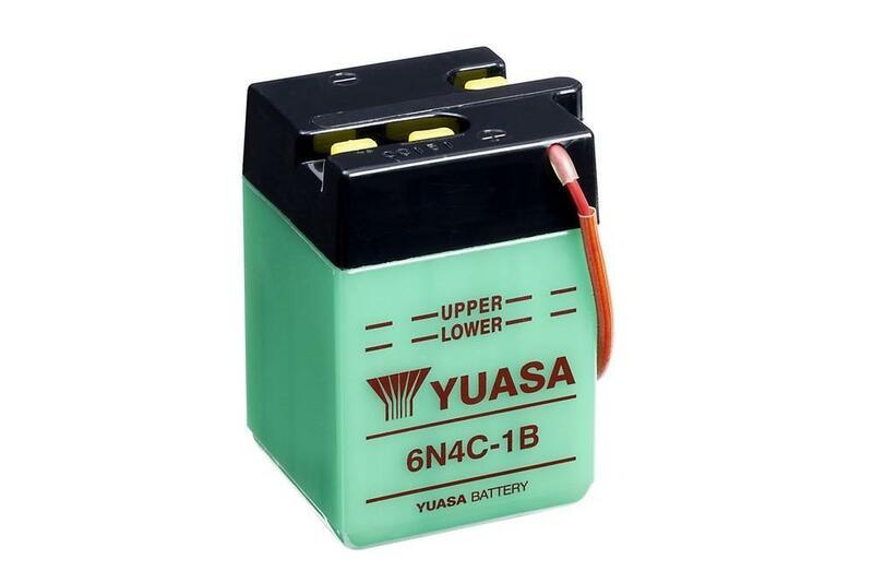 YUASA YUASA-tavanomainen YUASA-akku ilman happoyksikköä - 6N4C-1B Akku ilman happopakkausta