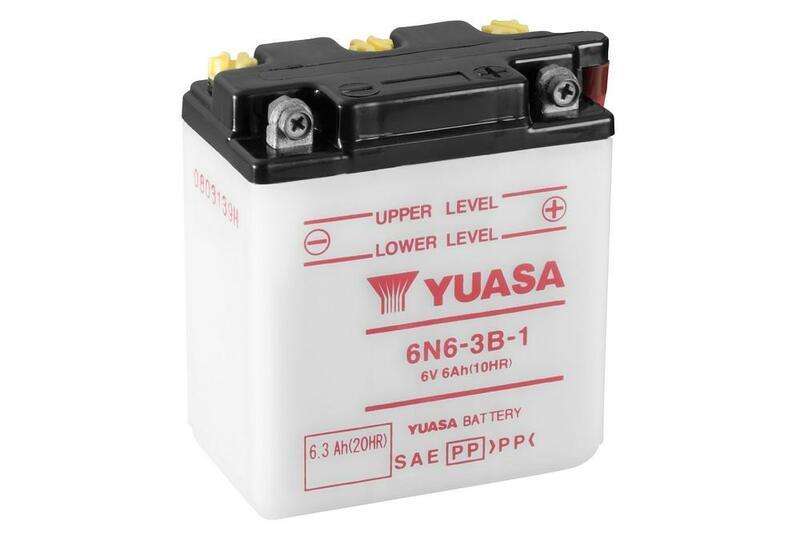 YUASA 6N6-3B-1 Battery without acid pack