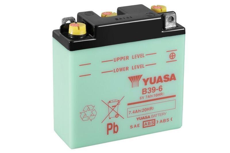 YUASA YUASA Konwencjonalna bateria YUASA bez pakietu kwasowego - B39-6 Bateria bez opakowania kwasów