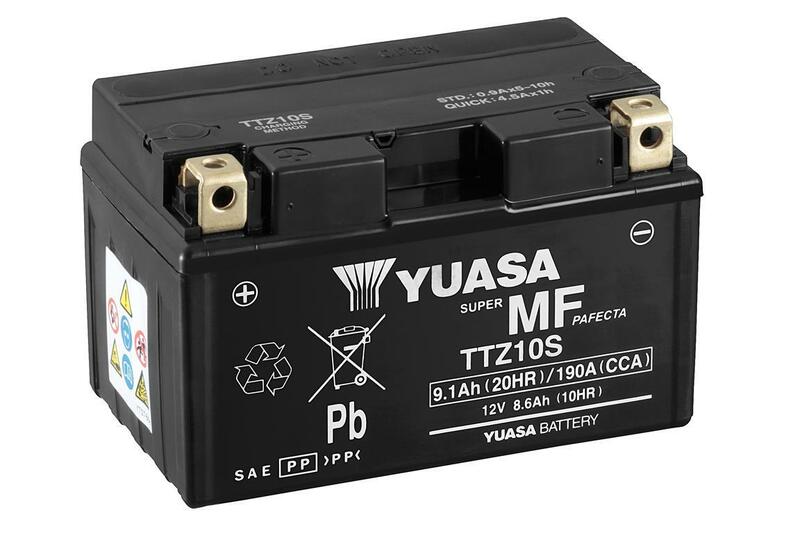 YUASA YUASA Underhållsfritt YUASA-batteri med syrapaket - TTZ10S Underhållsfritt batteri