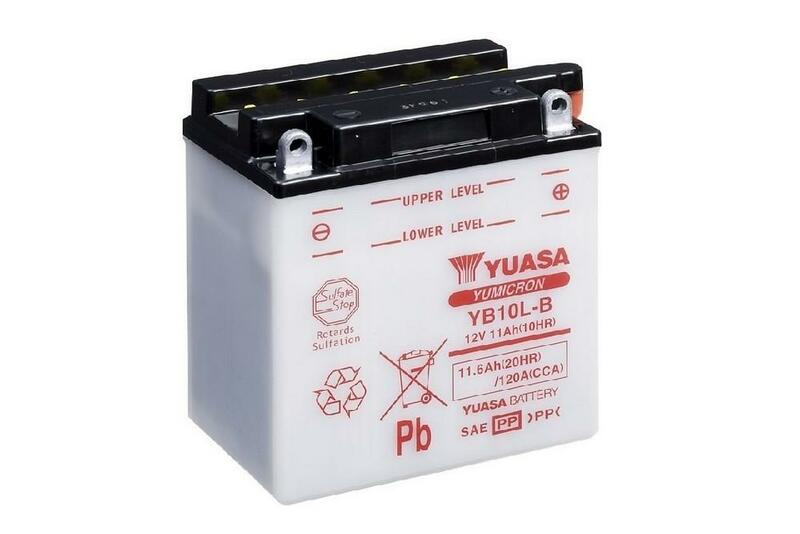 Image of YUASA YUASA Batteria YUASA convenzionale senza acid Pack - YB10L-B Batteria senza pacco acido, dimensione 135 mm