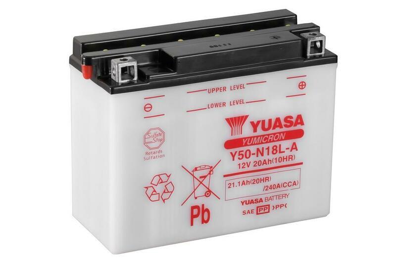 YUASA YUASA Batería YUASA Convencional Sin Acid Pack - Y50-N18L-A Batería sin paquete ácido