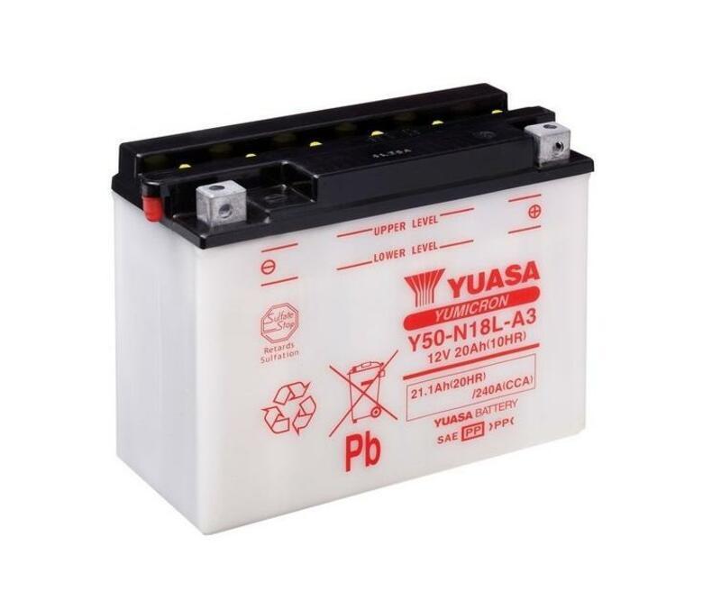 YUASA Y50-N18L-A3 Batterie ohne Säurepack