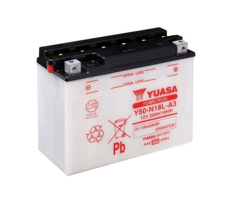 YUASA Y50-N18L-A3 Battery without acid pack