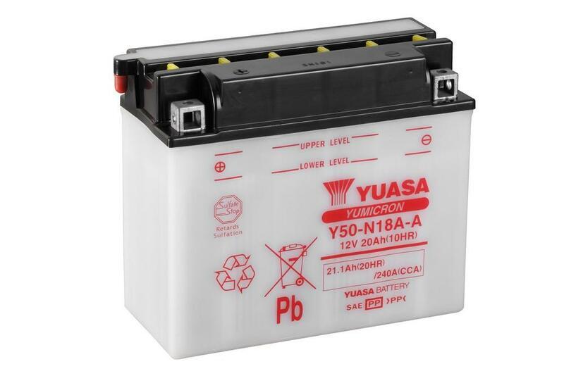 YUASA YUASA Batería YUASA Convencional Sin Acid Pack - Y50-N18A-A Batería sin paquete ácido