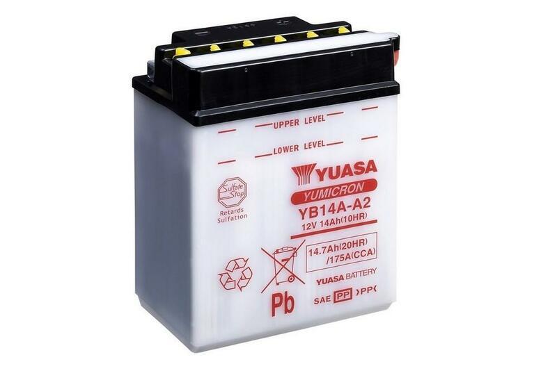 YUASA YB14A-A2 Battery without acid pack