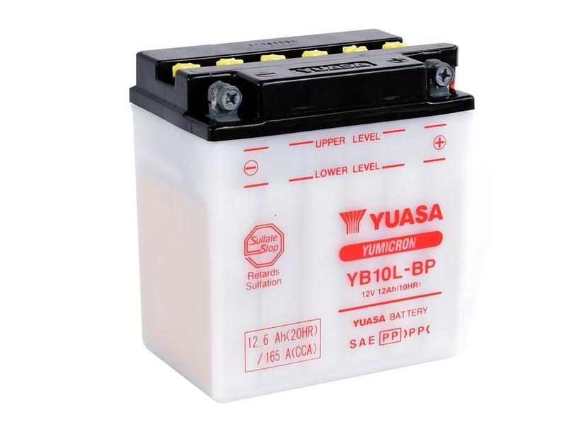 Image of YUASA YUASA Batteria YUASA convenzionale senza acid Pack - YB10L-BP Batteria senza pacco acido, dimensione 135 mm