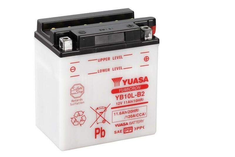 YUASA YUASA Batería YUASA Convencional Sin Acid Pack - YB10L-B2 Batería sin paquete ácido