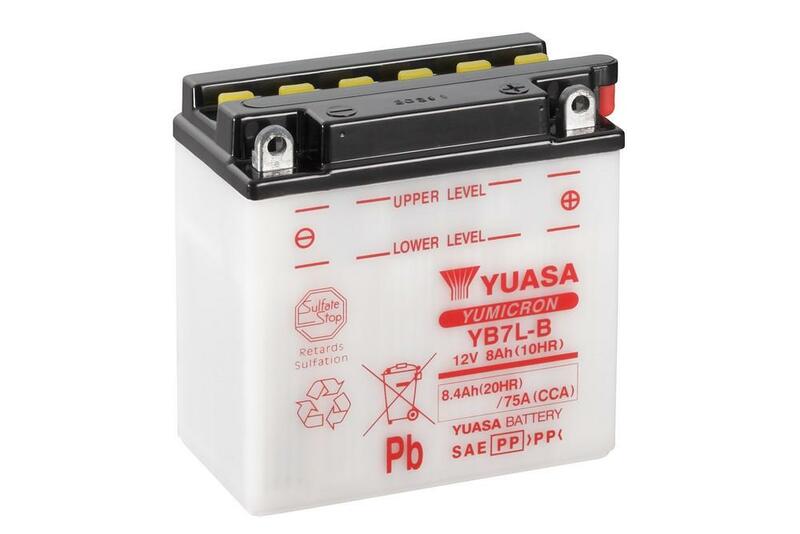 Image of YUASA YUASA Batteria YUASA convenzionale senza acid Pack - YB7L-B Batteria senza pacco acido, dimensione 135 mm