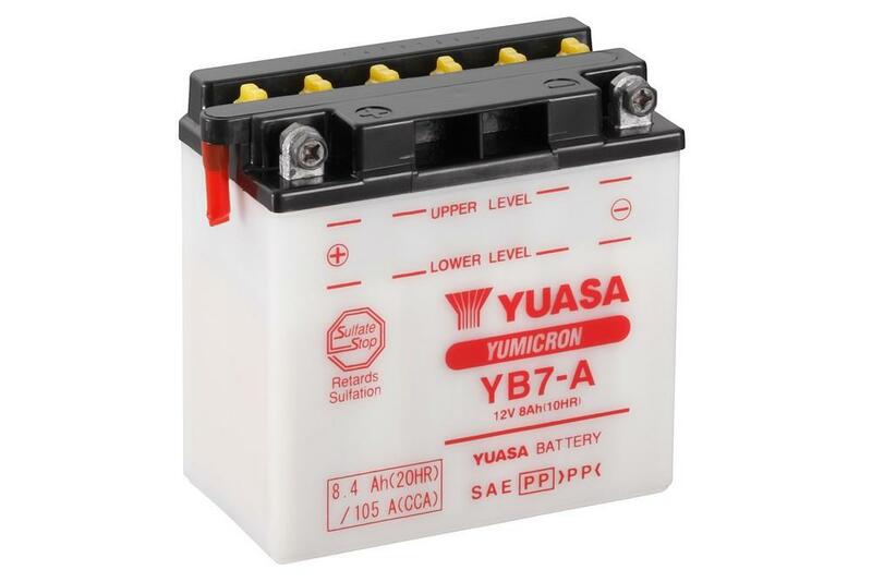 YUASA YB7-A Batterie sans pack acide, taille 135 mm