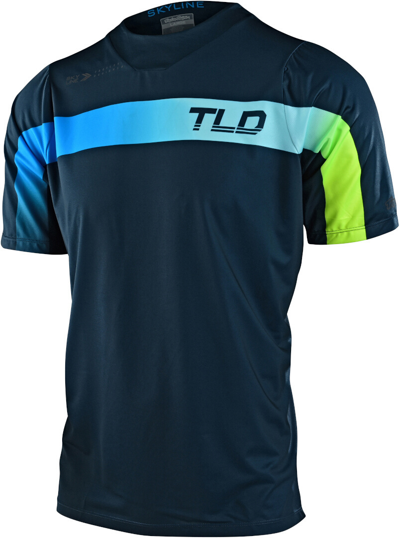 Image of Troy Lee Designs Skyline Jet Fuel Maglia bicicletta manica corta, bianco-blu, dimensione 2XL