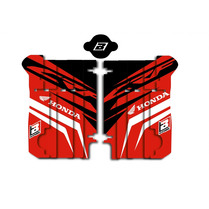 BLACKBIRD Dream Graphic 4 Radiator Louvers Graphic Kit Honda CRF 250, Size 10 mm, black, Size 10 mm