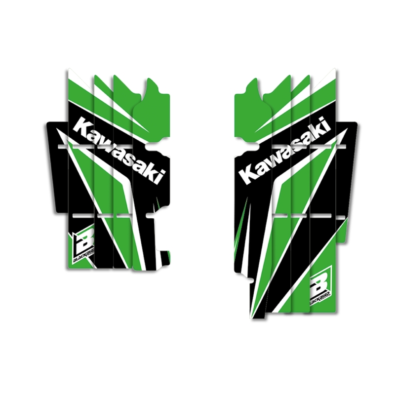 BLACKBIRD Dream Graphic 4 Radiator Louvers Graphic Kit Kawasaki KXF, black
