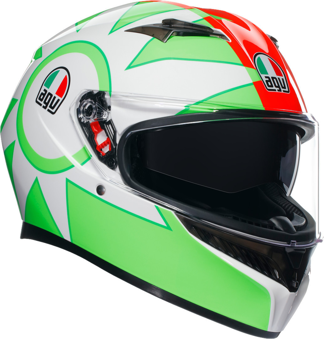 Image of AGV K3 Rossi Mugello 2018 Casco, grigio-bianco-rosso, dimensione S