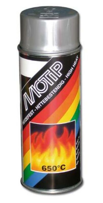 motip_dupli MOTIP Silver Heat Resistant Lacquer - Spray 400ml, black, black
