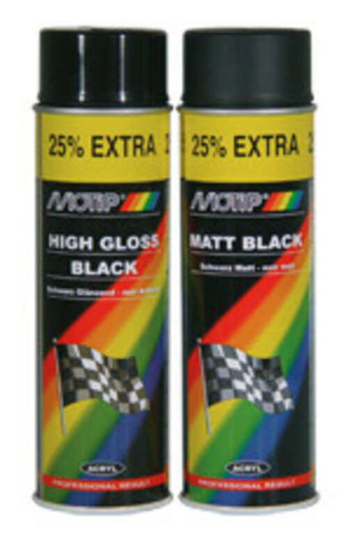 motip_dupli MOTIP Black SatinMatt Basic Paint - Spray 500ml, black
