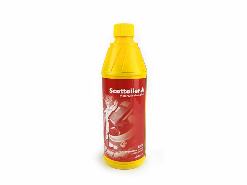 SCOTTOILER Oil Refill for eSystem & vSystem Red Kits High Temp. 20-40°C - 500ml