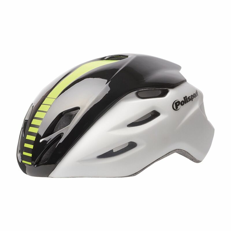 POLISPORT Helmet Aero-R White/Blazck/ Fluo Yellow Size L, white