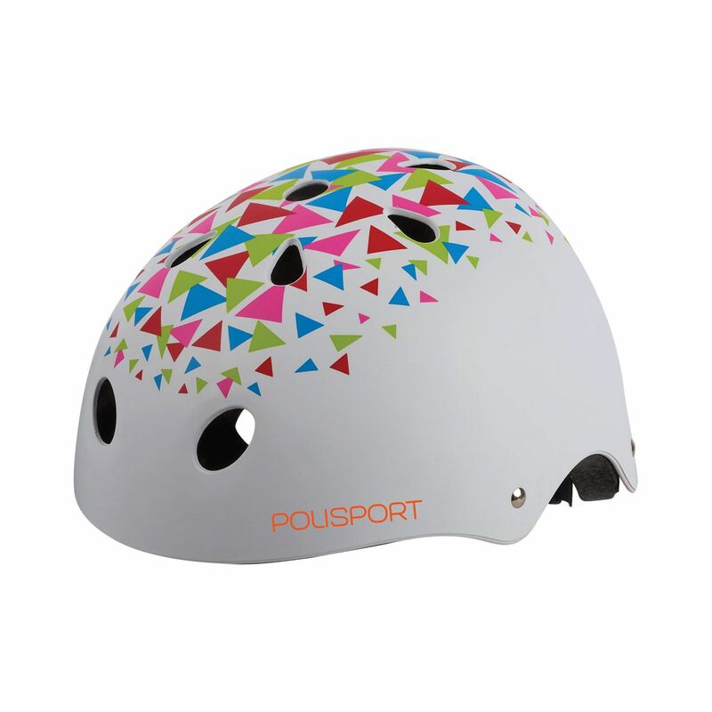 POLISPORT Helmet Urban Radical Triangles White/Orange Size 53/55, white