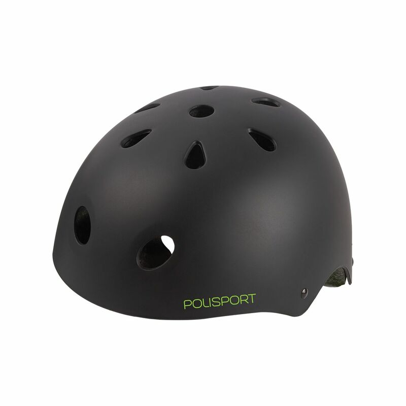 POLISPORT Helmet Urban Radical Graffiti Black/Green Size 53/55, black