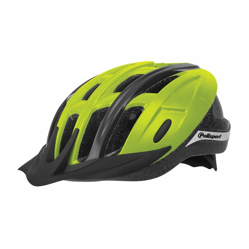 POLISPORT Helmet Ride In Lime Green/Black Size L, black