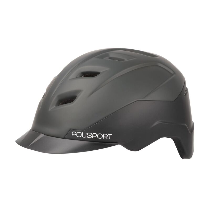 POLISPORT Helmet E'city Black/Dark Grey Size M, black