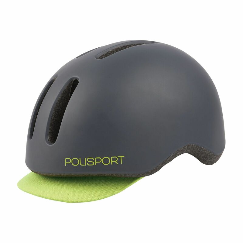 POLISPORT Helmet Commuter Dark Grey/Fluo Yellow Size L, yellow
