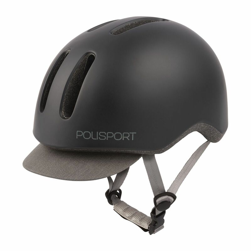 POLISPORT Helmet Commuter Black/Grey Size L, black