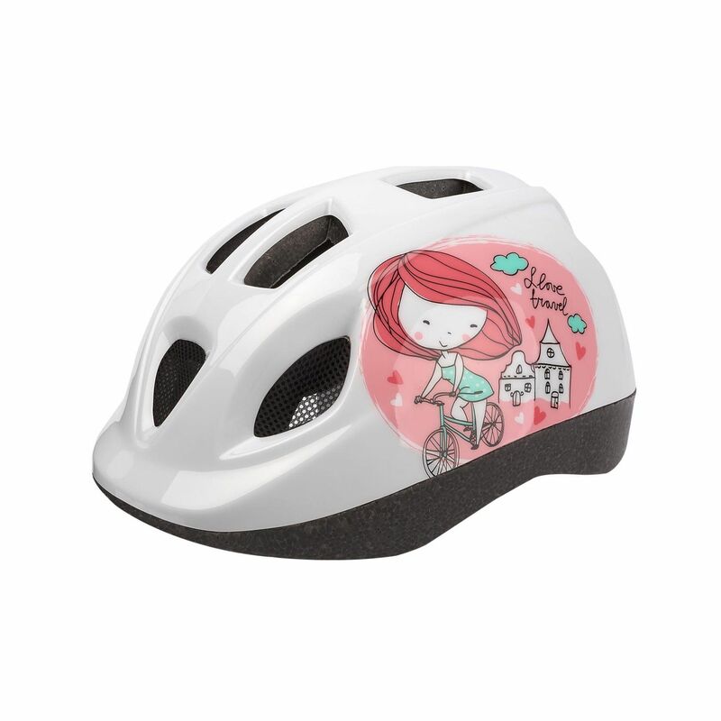 POLISPORT Kids Helmet Princess White/Pink Size XS, white