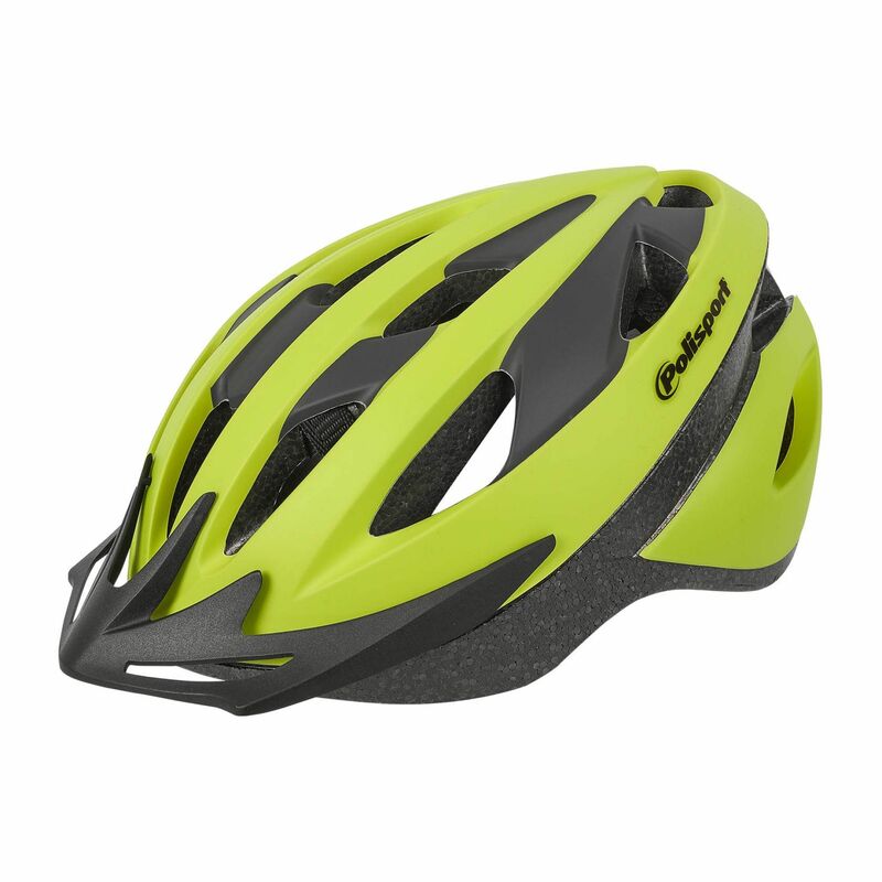 POLISPORT Helmet Sport Ride Lime Green/Black Size L, black