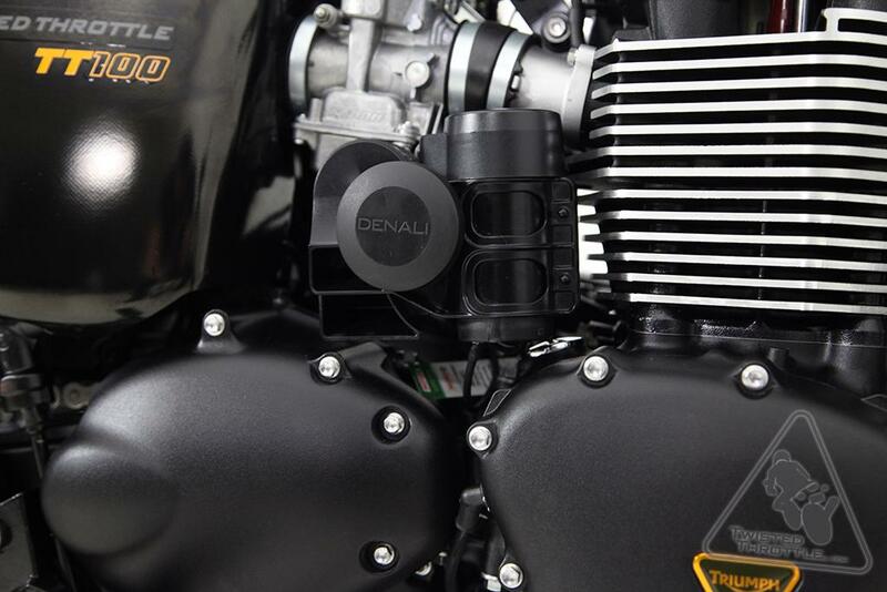 DENALI Soundbomb Horn Mount Triumph Bonneville/Thruxton, black, black