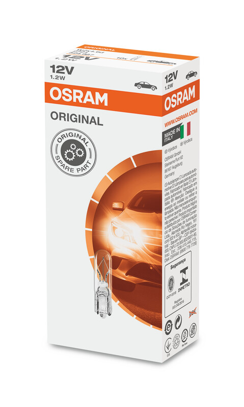 OSRAM Original Line Glühbirne 12V 1.2W - x10