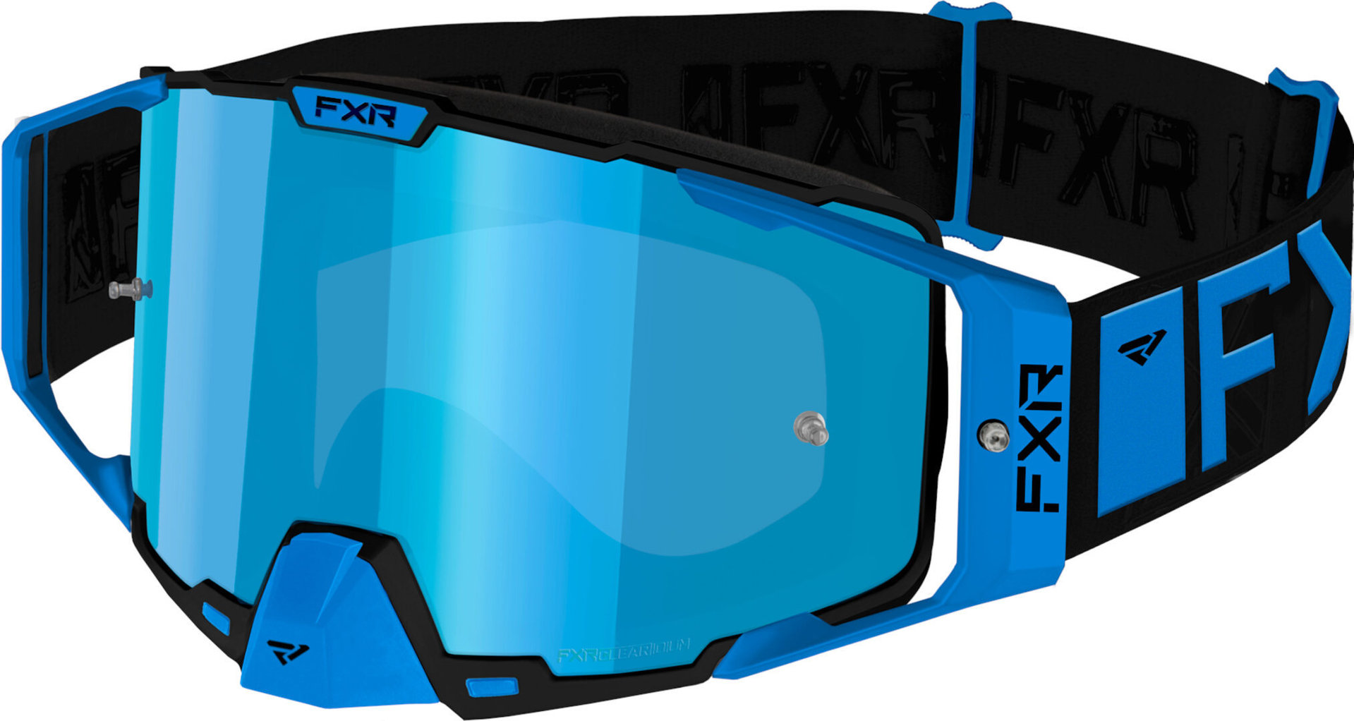 FXR Pilot 2023 Motocross Goggles, black-blue, black-blue, Size One Size