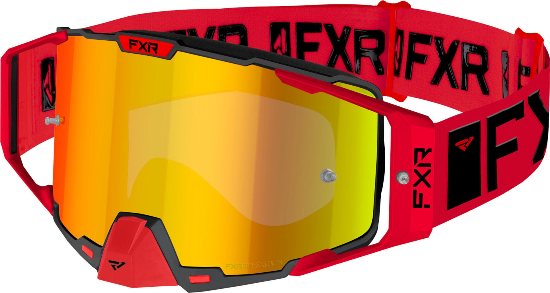 FXR Pilot 2023 Motocross Goggles, black-red, black-red, Size One Size