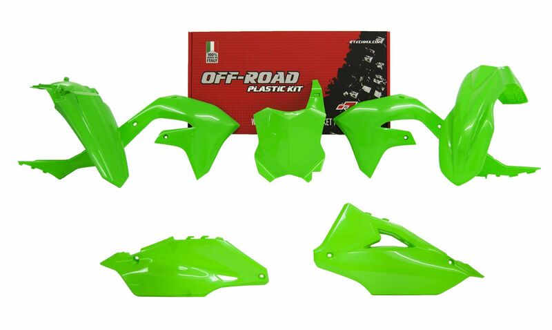 RACETECH Plastic Kit Neon Green Kawasaki KX450F