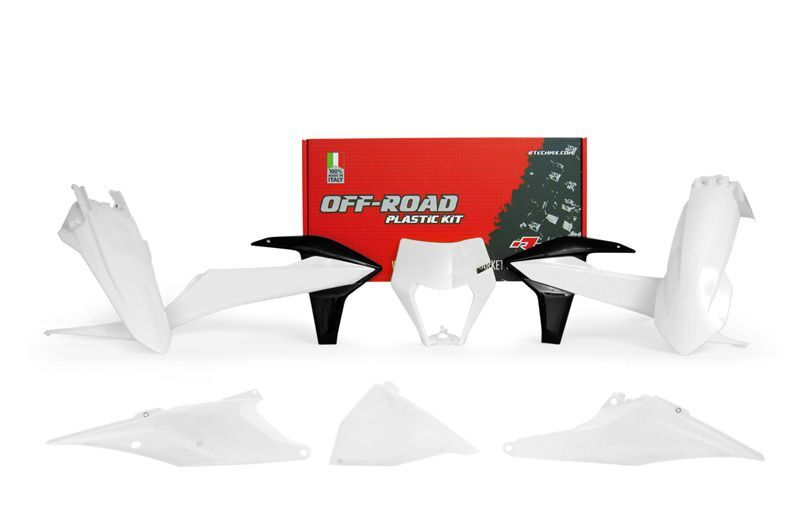 RACETECH Plastic Kit White/Black KTM, white