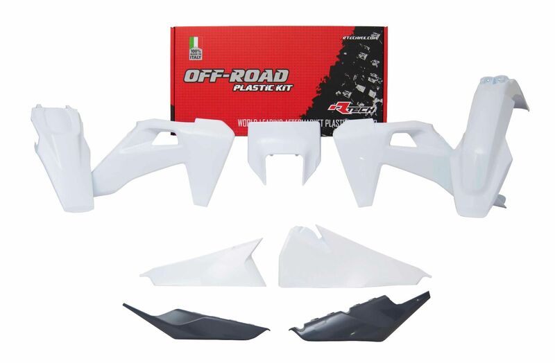 RACETECH Plastic Kit White/Anthracite Grey Husqvarna TE/FE, white