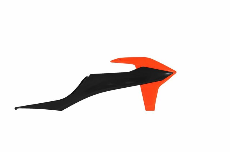 RACETECH Radiator Covers Black/Orange KTM, black