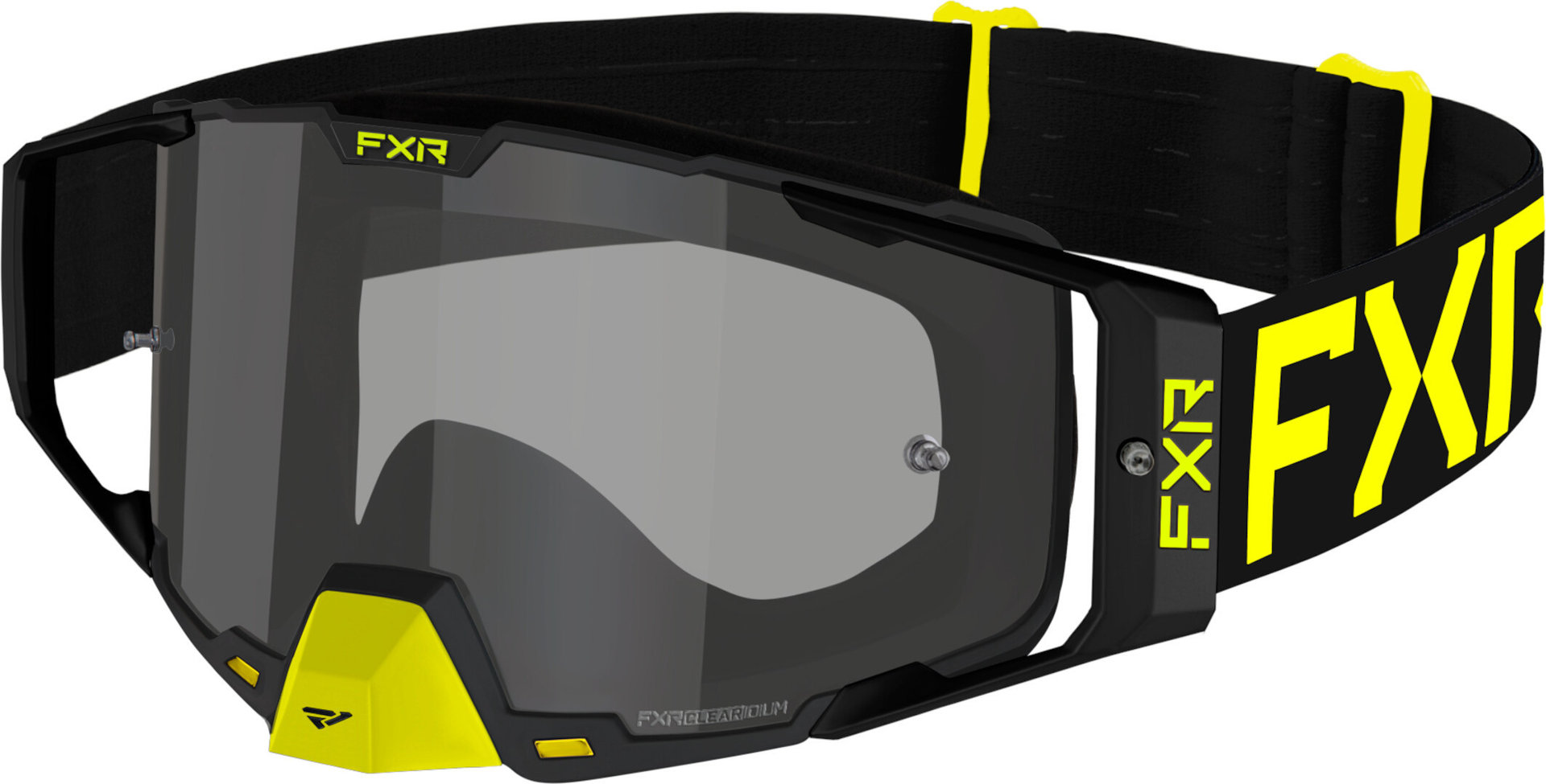 FXR Combat 2023 Motocross Goggles, black-yellow, black-yellow, Size One Size