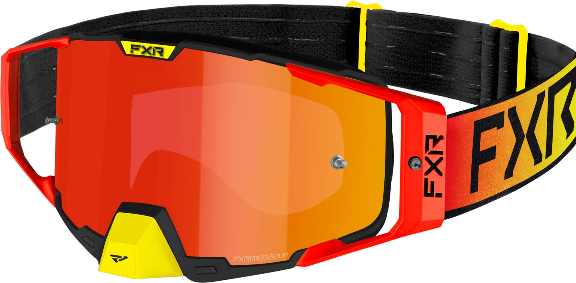 FXR Combat 2023 Motocross Goggles, red-yellow, red-yellow, Size One Size