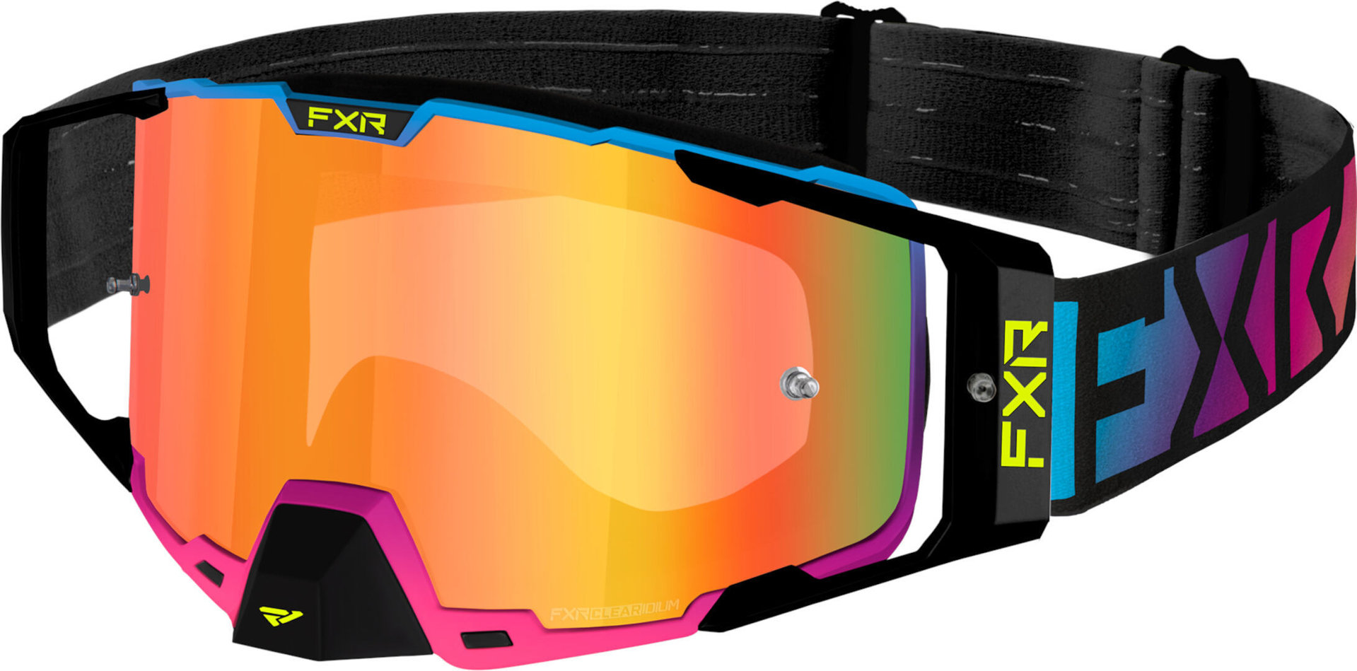 FXR Combat 2023 Motocross Goggles, pink-blue, pink-blue, Size One Size