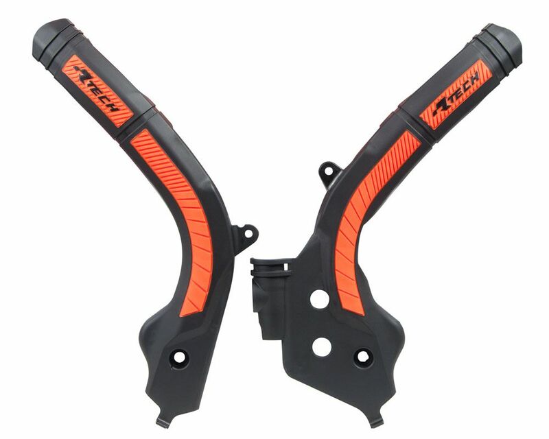 RACETECH Bi-material Frame Guard Black/Orange, black